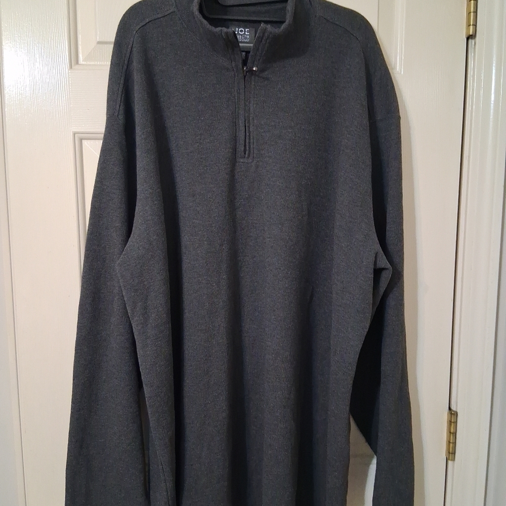 JOE JOSEPH ABBOUD Men's SZ 3XLT 1/4 Zip Dark Gray Sweater